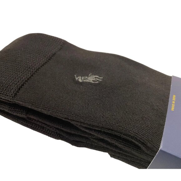 Polo Ralph Lauren Super Soft 3-Pack Dress Socks 10-13 BLACK Casual Pair PRL RL - Picture 6 of 8